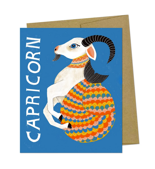 Lisa Congdon - Capricorn Zodiac Greeting Card
