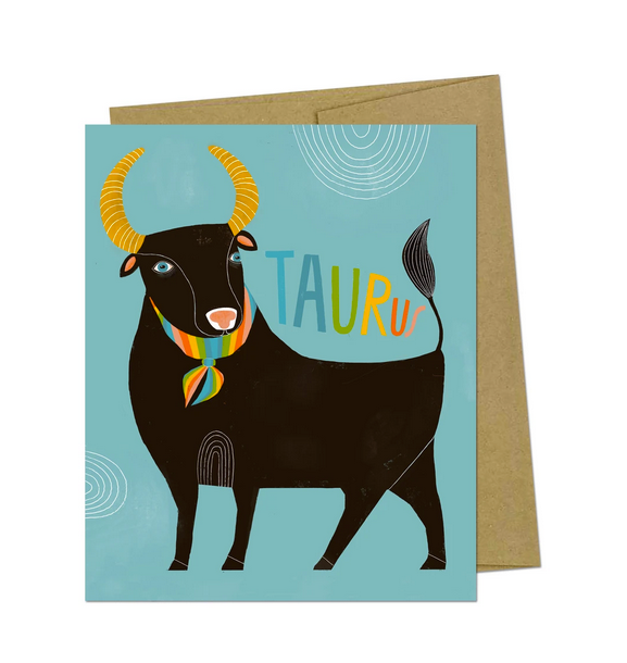 Lisa Congdon - Taurus Zodiac Greeting Card