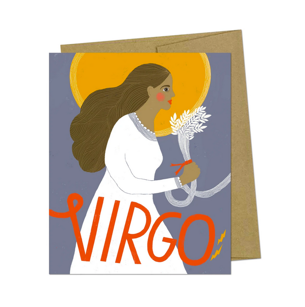 Lisa Congdon - Virgo Zodiac Greeting Card